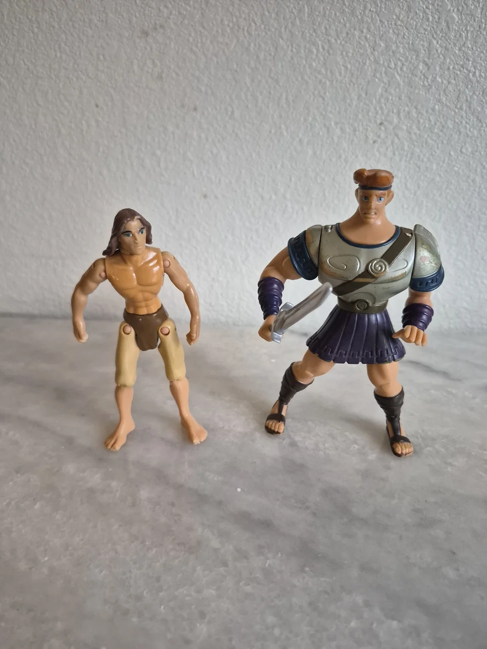 Kids Action Figure Set - Tan and Purple Warrior Figures